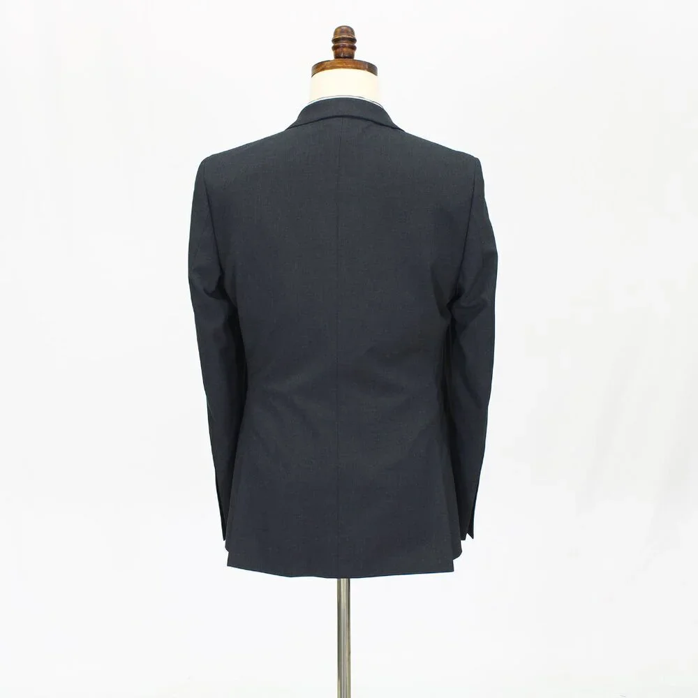 Egara 40L Gray Solid 2-Button Sport Coat Blazer Jacket P459